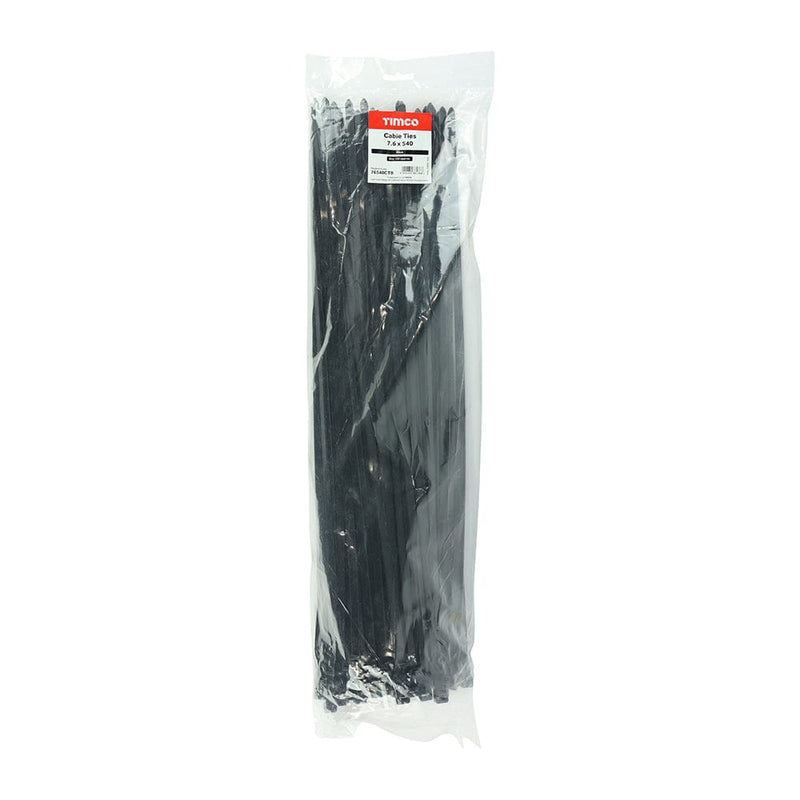 TIMCO Fasteners & Fixings 7.6 x 540 TIMCO Cable Ties Black