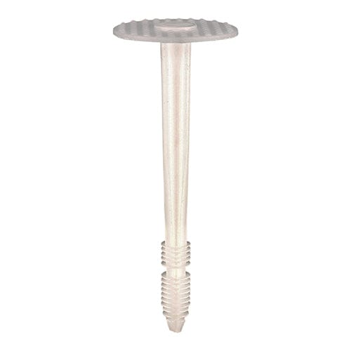 Timco Plastic Insulation Fixings White - Pack Qty - 100 Pcs