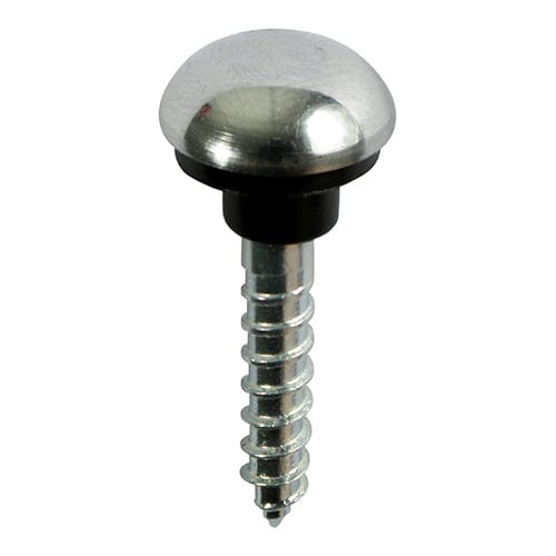 TIMCO Fasteners & Fixings 8 x 1 1/2 / 8 TIMCO Mirror Screws Dome Head Chrome