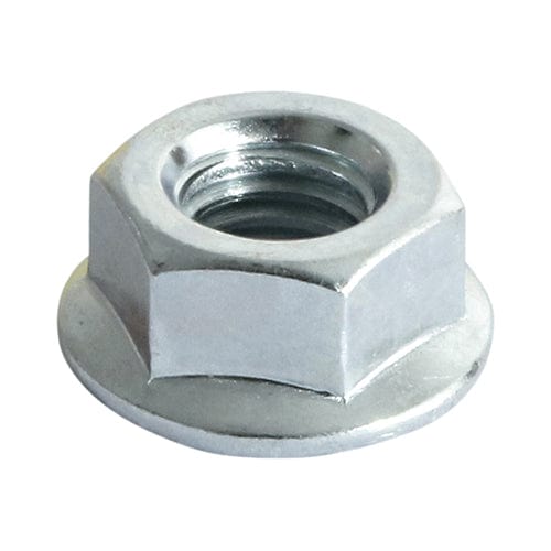 TIMCO Fasteners & Fixings M10 / 100 TIMCO Hex Serrated Flange Nuts DIN6923 Silver