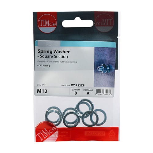 TIMCO Fasteners & Fixings M12 / 8 / TIMpac TIMCO Spring Washers DIM7980 Silver