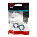 TIMCO Fasteners & Fixings M16 / 2 / TIMpac TIMCO Nylon Insert Nuts Type P DIN982 Silver