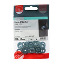 TIMCO Fasteners & Fixings M8 / 30 / TIMpac TIMCO Form A Washers DIN125-A Silver