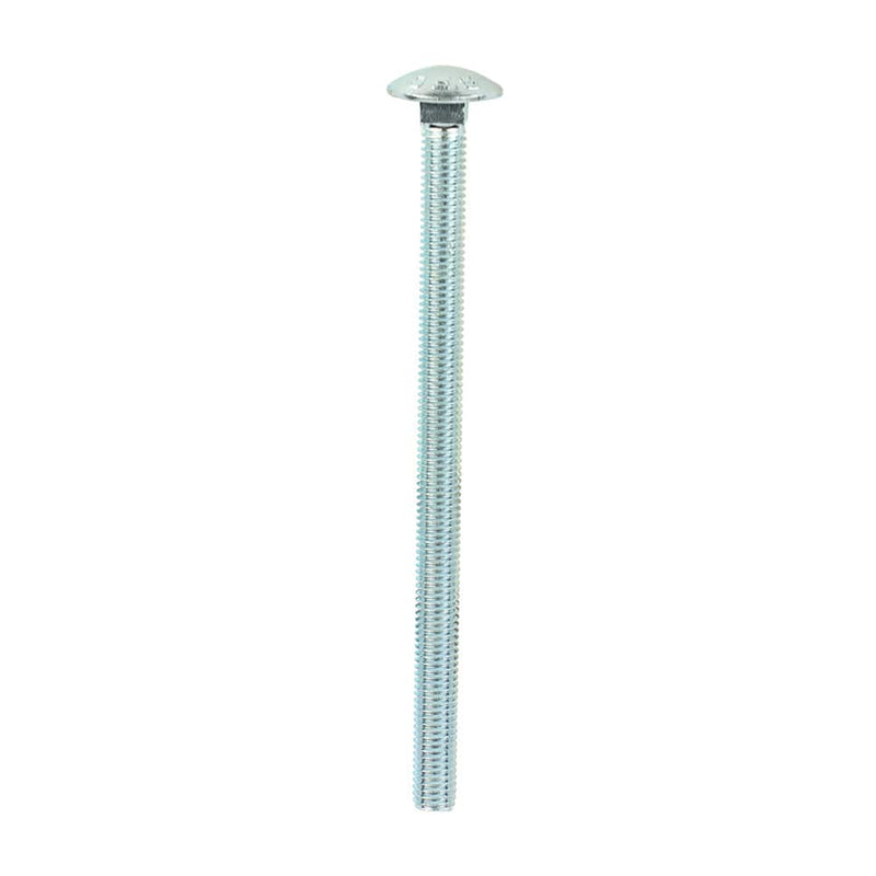TIMCO Fasteners & Fixings M8 x 130 / 50 TIMCO Carriage Bolts DIN603 & Hex Full Nut DIN934 Silver