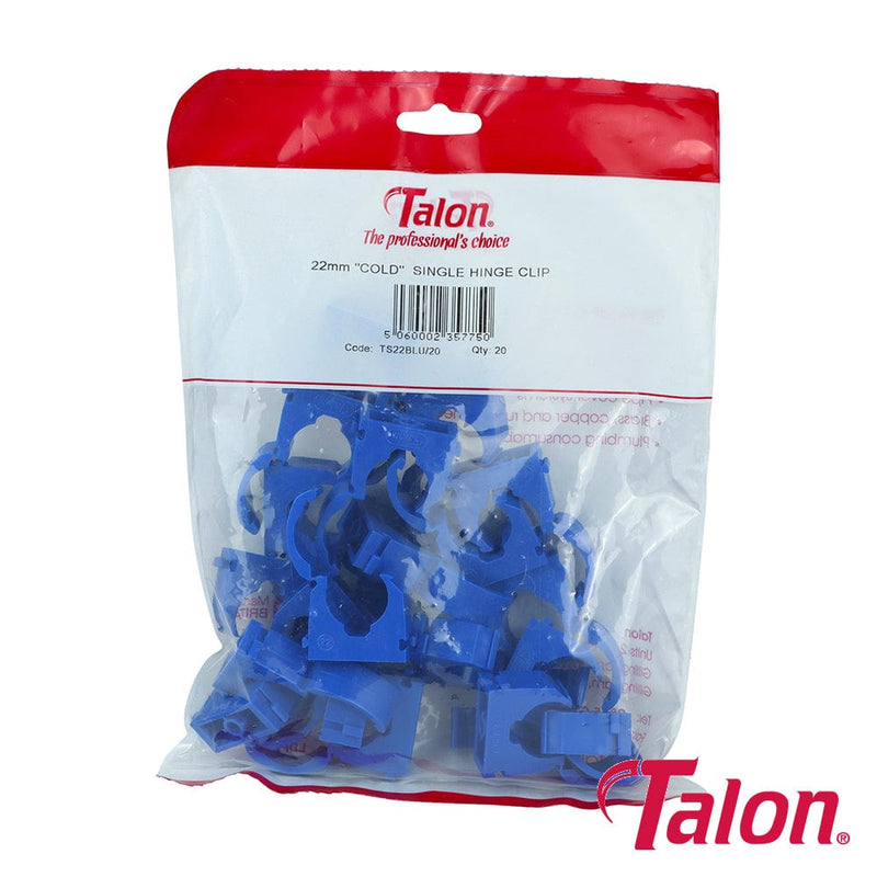 TIMCO Fasteners & Fixings Single Hinged ID Pipe Clips Blue