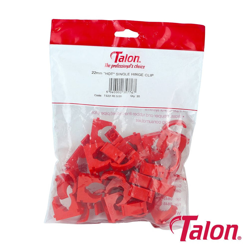 TIMCO Fasteners & Fixings Single Hinged ID Pipe Clips Red