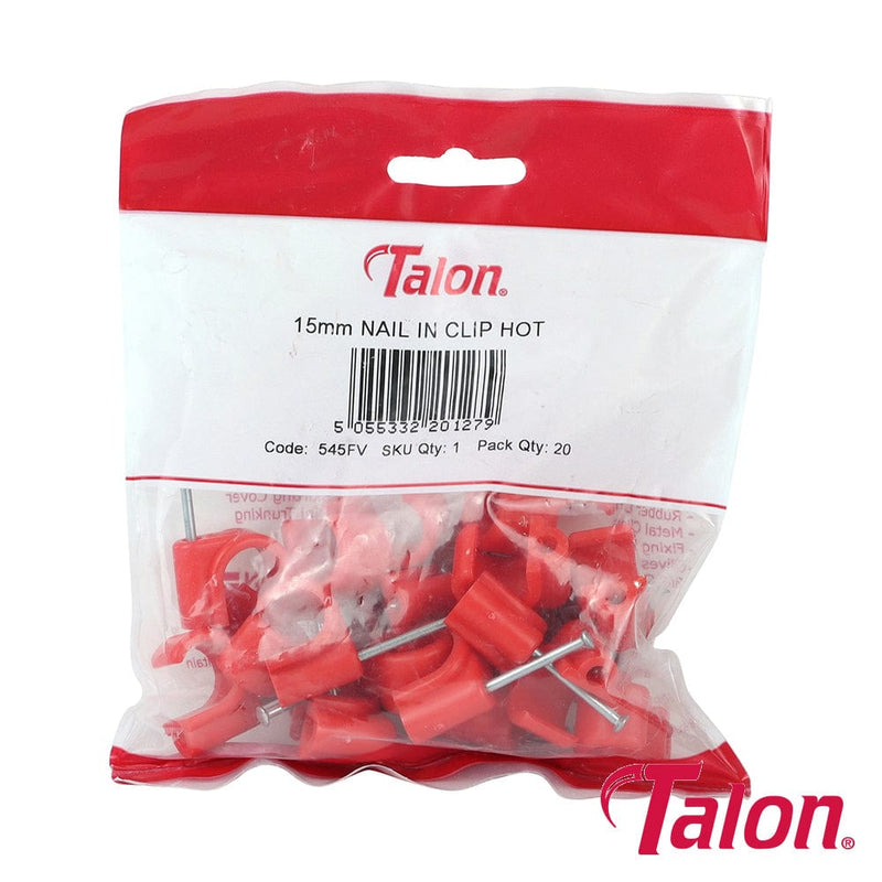TIMCO Fasteners & Fixings Talon Nail In Pipe Clips Red
