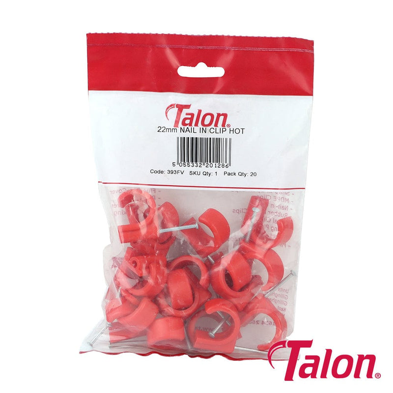TIMCO Fasteners & Fixings Talon Nail In Pipe Clips Red