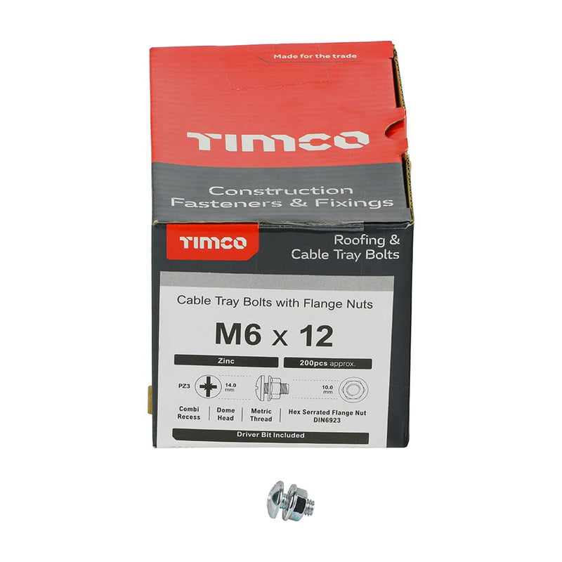 TIMCO Fasteners & Fixings TIMCO Cable Tray Bolts & Flange Nuts Silver