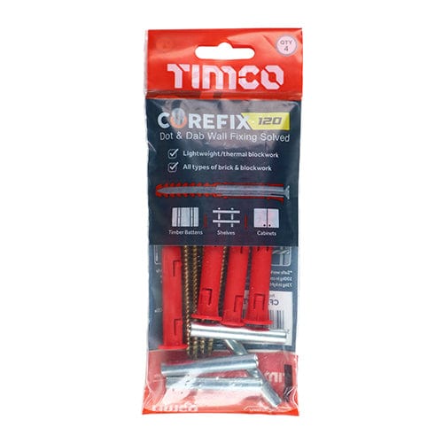 TIMCO Fasteners & Fixings TIMCO Corefix 100 Dot & Dab Wall Fixing