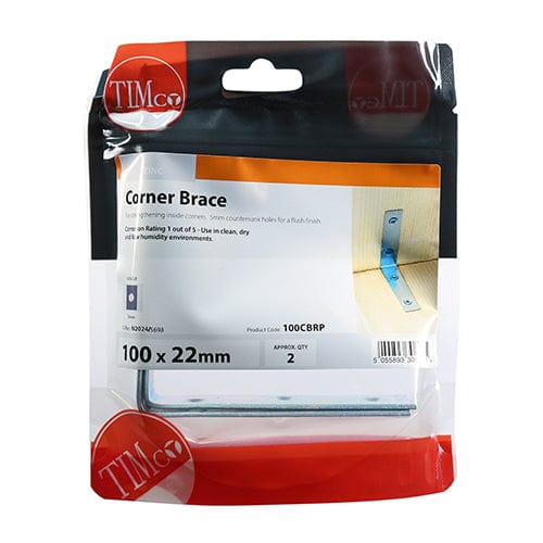 TIMCO Fasteners & Fixings TIMCO Corner Braces Silver