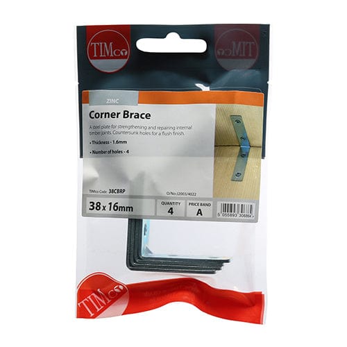 TIMCO Fasteners & Fixings TIMCO Corner Braces Silver