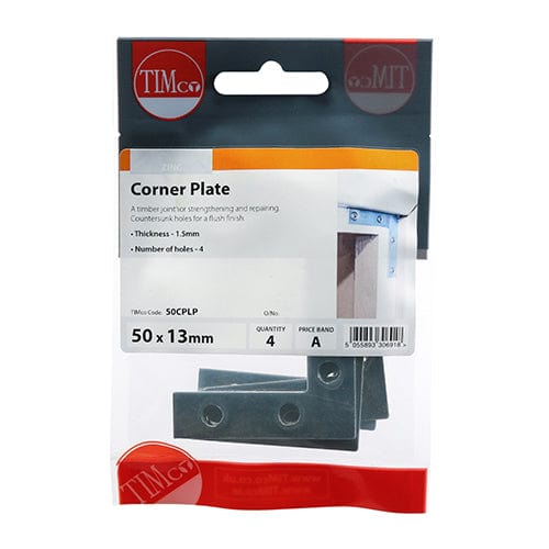 TIMCO Fasteners & Fixings TIMCO Corner Plates Silver