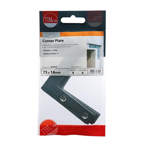 TIMCO Fasteners & Fixings TIMCO Corner Plates Silver