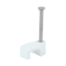 TIMCO Fasteners & Fixings TIMCO Flat Cable Clips White - To fit 1.0mm