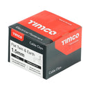 TIMCO Fasteners & Fixings TIMCO Flat & Twin Cable Clips Grey