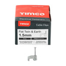 TIMCO Fasteners & Fixings TIMCO Flat & Twin Cable Clips Grey