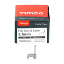 TIMCO Fasteners & Fixings TIMCO Flat & Twin Cable Clips Grey