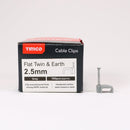 TIMCO Fasteners & Fixings TIMCO Flat & Twin Cable Clips Grey