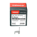 TIMCO Fasteners & Fixings TIMCO Flat & Twin Cable Clips Grey