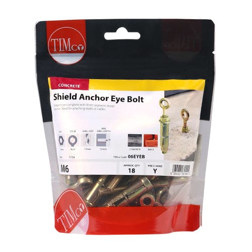 TIMCO Fasteners & Fixings TIMCO Forged Eyes With Sheil Anchors Gold