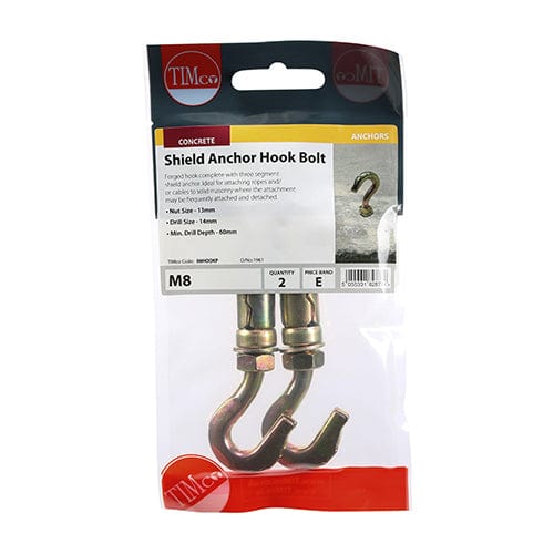 TIMCO Fasteners & Fixings TIMCO Forged Hooks With Sheil Anchors Gold