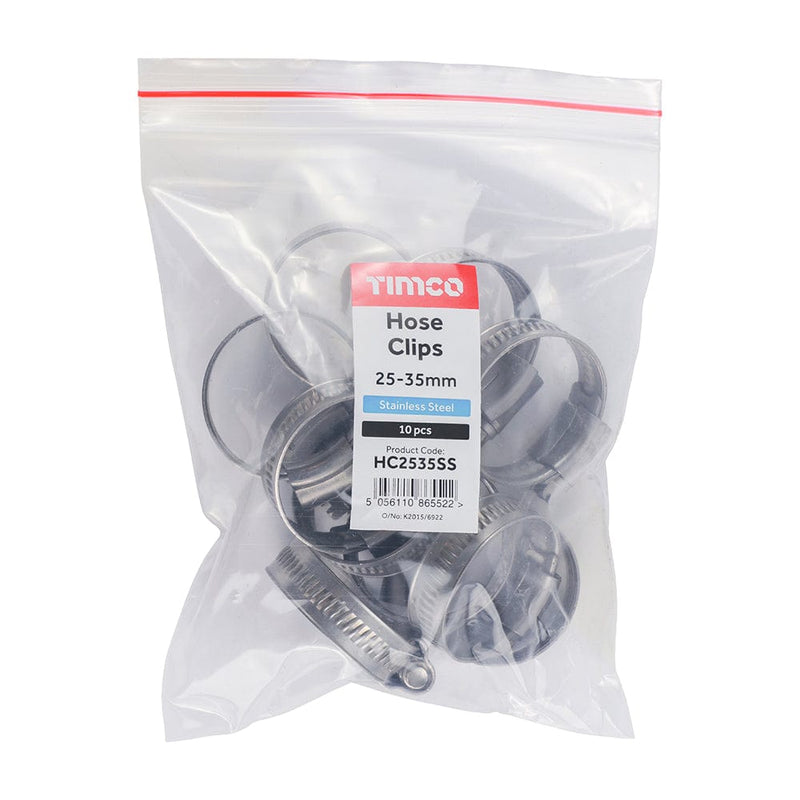 TIMCO Fasteners & Fixings TIMCO Hose Clips A2 Stainless Steel