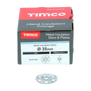 TIMCO Fasteners & Fixings TIMCO Metal Insulation Discs Silver - 35mm