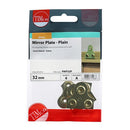 TIMCO Fasteners & Fixings TIMCO Mirror Plates Plain Electro Brass