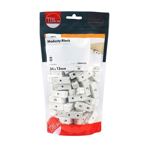 TIMCO Fasteners & Fixings TIMCO Modesty Blocks White