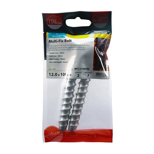 TIMCO Fasteners & Fixings TIMCO Multi-Fix Bolts Hex Flange Head Exterior Silver