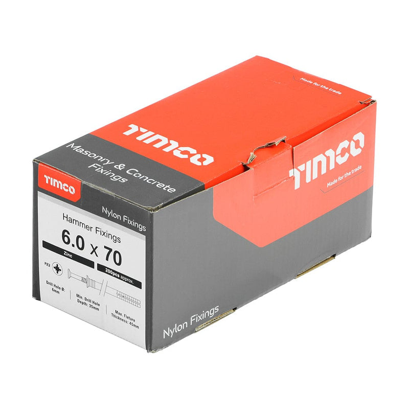 TIMCO Fasteners & Fixings TIMCO Nylon Hammer Fixings