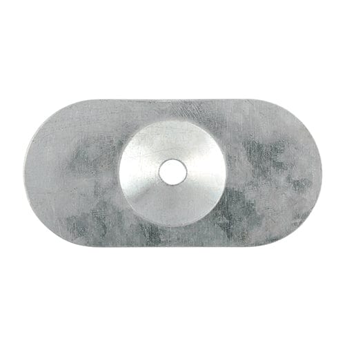 TIMCO Fasteners & Fixings TIMCO Oval Metal Insulation Stress Plate Silver - 82 x 40