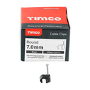 TIMCO Fasteners & Fixings TIMCO Round Cable Clips Black - To fit 7.0mm