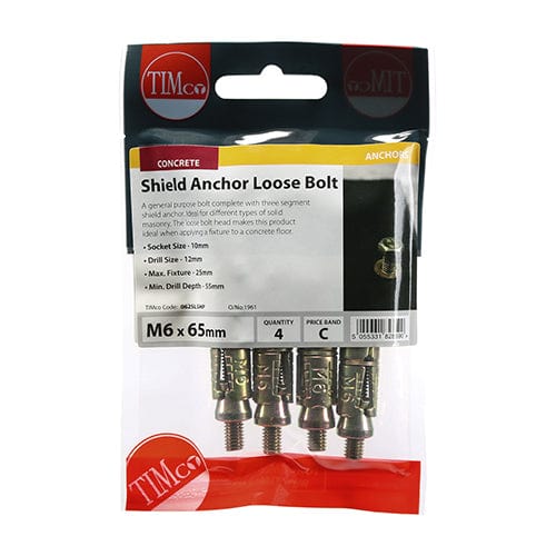 TIMCO Fasteners & Fixings TIMCO Shield Anchors Loose Bolt Gold