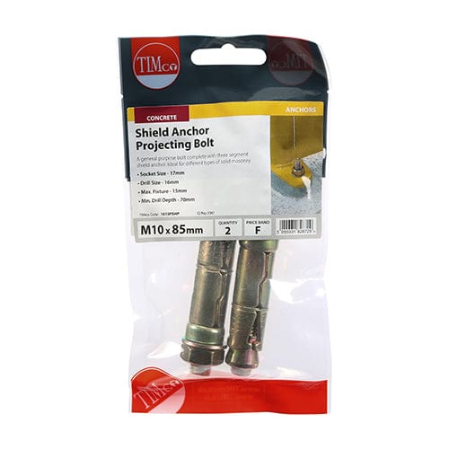 TIMCO Fasteners & Fixings TIMCO Shield Anchors Projecting Bolt Gold