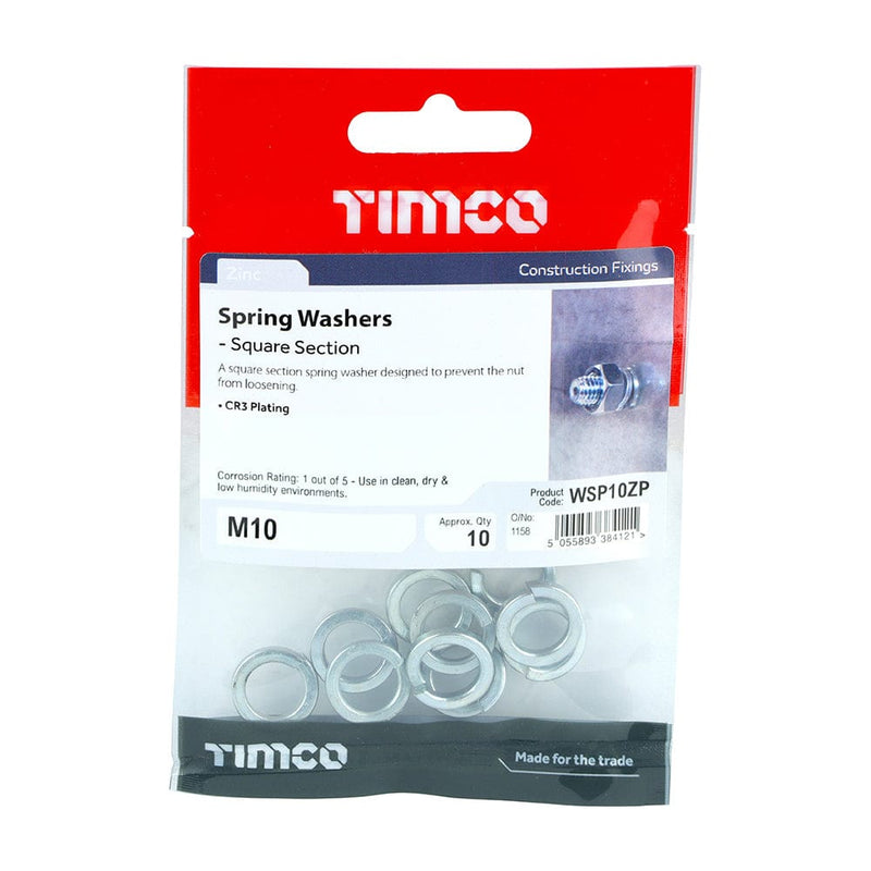 TIMCO Fasteners & Fixings TIMCO Spring Washers DIM7980 Silver