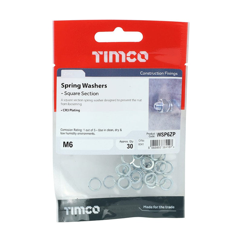 TIMCO Fasteners & Fixings TIMCO Spring Washers DIM7980 Silver