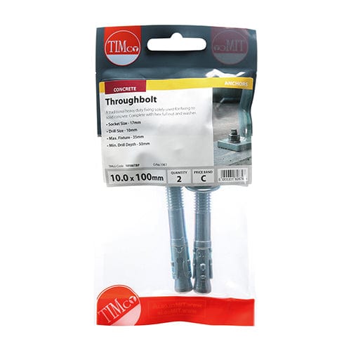 TIMCO Fasteners & Fixings TIMCO Throughbolts Silver