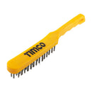 TIMCO Hand Tools 4 Rows TIMCO Plastic Handle Wire Brush