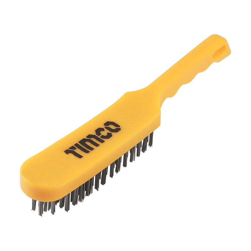 TIMCO Hand Tools 6 Rows TIMCO Plastic Handle Wire Brush