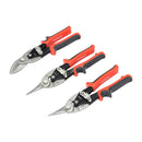 TIMCO Hand Tools TIMCO Aviation Snips Set, 3 Piece Set Containing Left, Right and Straight Cutting Snips with Ergonomic Moulded Handles - 10" / 250mm - Pack Qty - 1 EA