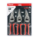 TIMCO Hand Tools TIMCO Aviation Snips Set, 3 Piece Set Containing Left, Right and Straight Cutting Snips with Ergonomic Moulded Handles - 10" / 250mm - Pack Qty - 1 EA