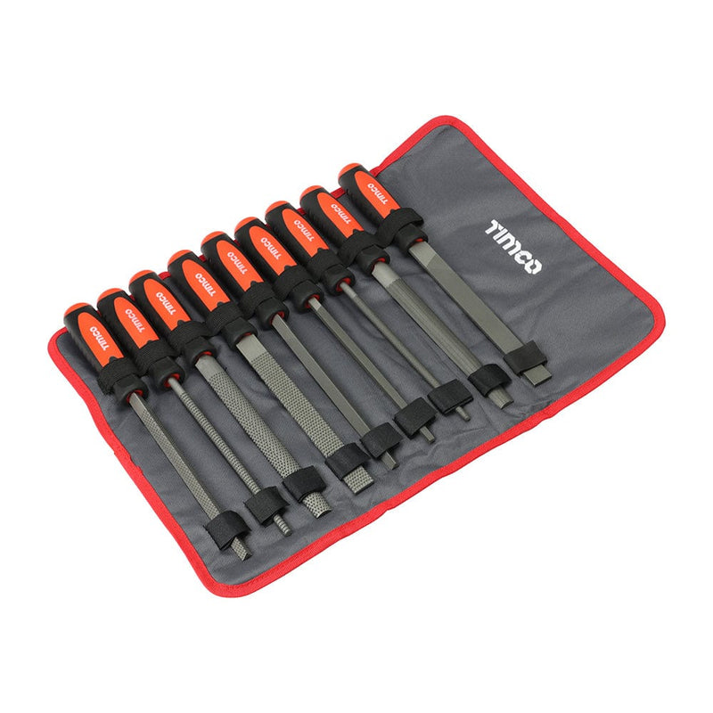 TIMCO Hand Tools Timco File & Rasp Set - 9 Pieces - Pack Qty - 1 Ea