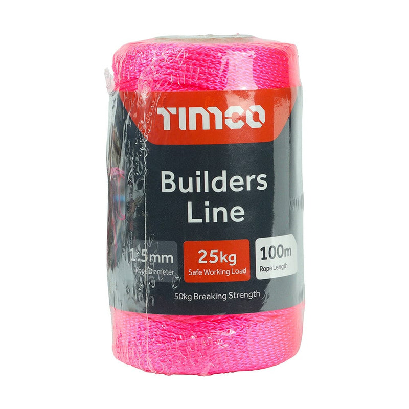 TIMCO Hand Tools TIMCO Nylon Builders Line Pink - 1.5mm x 100m