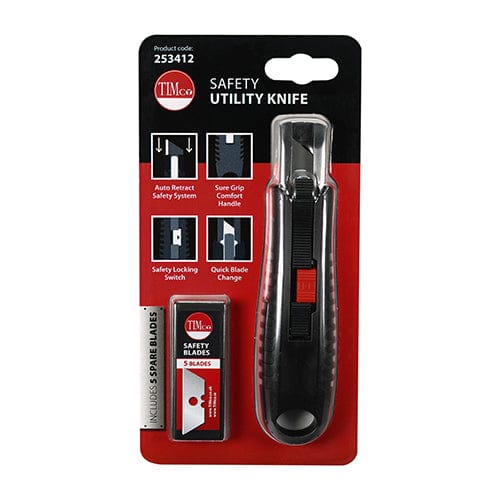 TIMCO Hand Tools TIMCO Safety Utility Knife -
