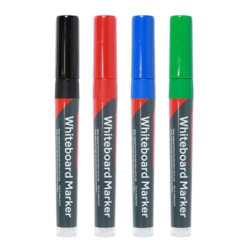 TIMCO Hand Tools TIMCO Whiteboard Markers Fine Tip Mixed Colours - Fine Tip Four Pack