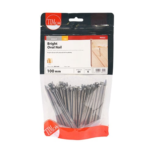 TIMCO Nails 100mm / 1 / TIMbag TIMCO Oval Nails Bright