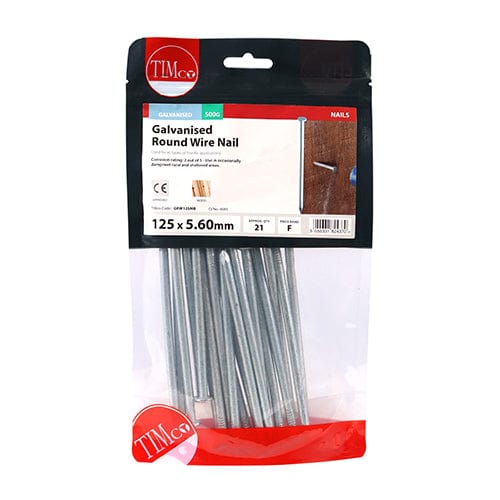 TIMCO Nails 125 x 5.60 / 0.5 / TIMbag TIMCO Round Wire Nail Galvanised