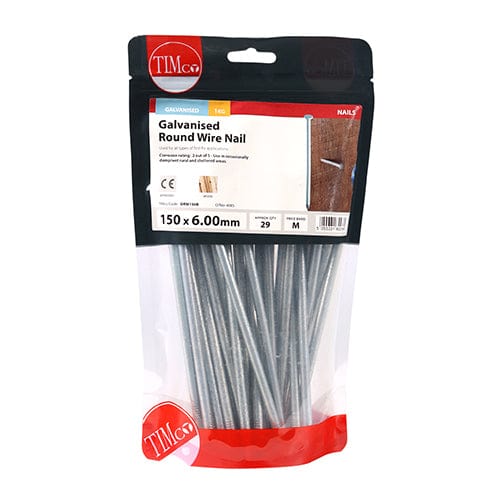 TIMCO Nails 150 x 6.00 / 1 / TIMbag TIMCO Round Wire Nail Galvanised
